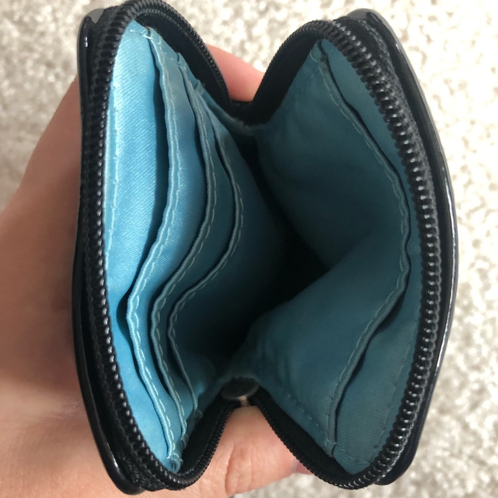 Coach Black Canvas Wristlet with leather detailing - Picture 3 of 3
